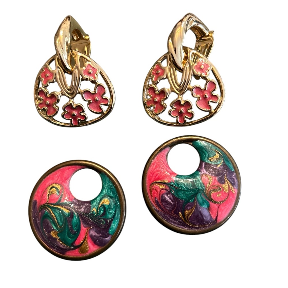 Vintage Weekenders interchangeable door, knocker earrings